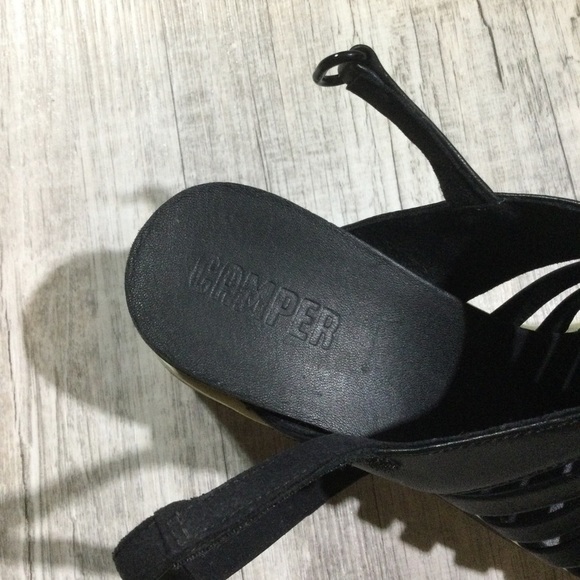 Camper Women's Size 6 US 36 EUR Tropik Wedge Open Toe Comfortable Sandal Black - Picture 8 of 12